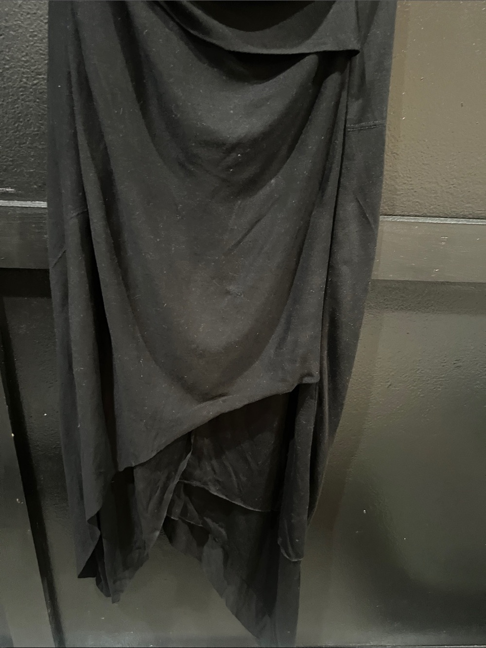 NWT | Helmut Lang Black Draped Asymmetrical Dress | Size Medium - Picture 5 of 8
